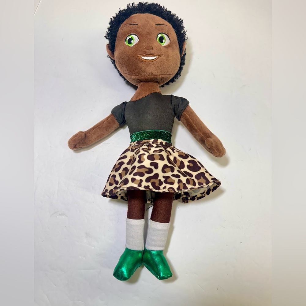 Baddiez ethnically‎ diverse dolls Leopard Print Skirt Doll with Green Boots